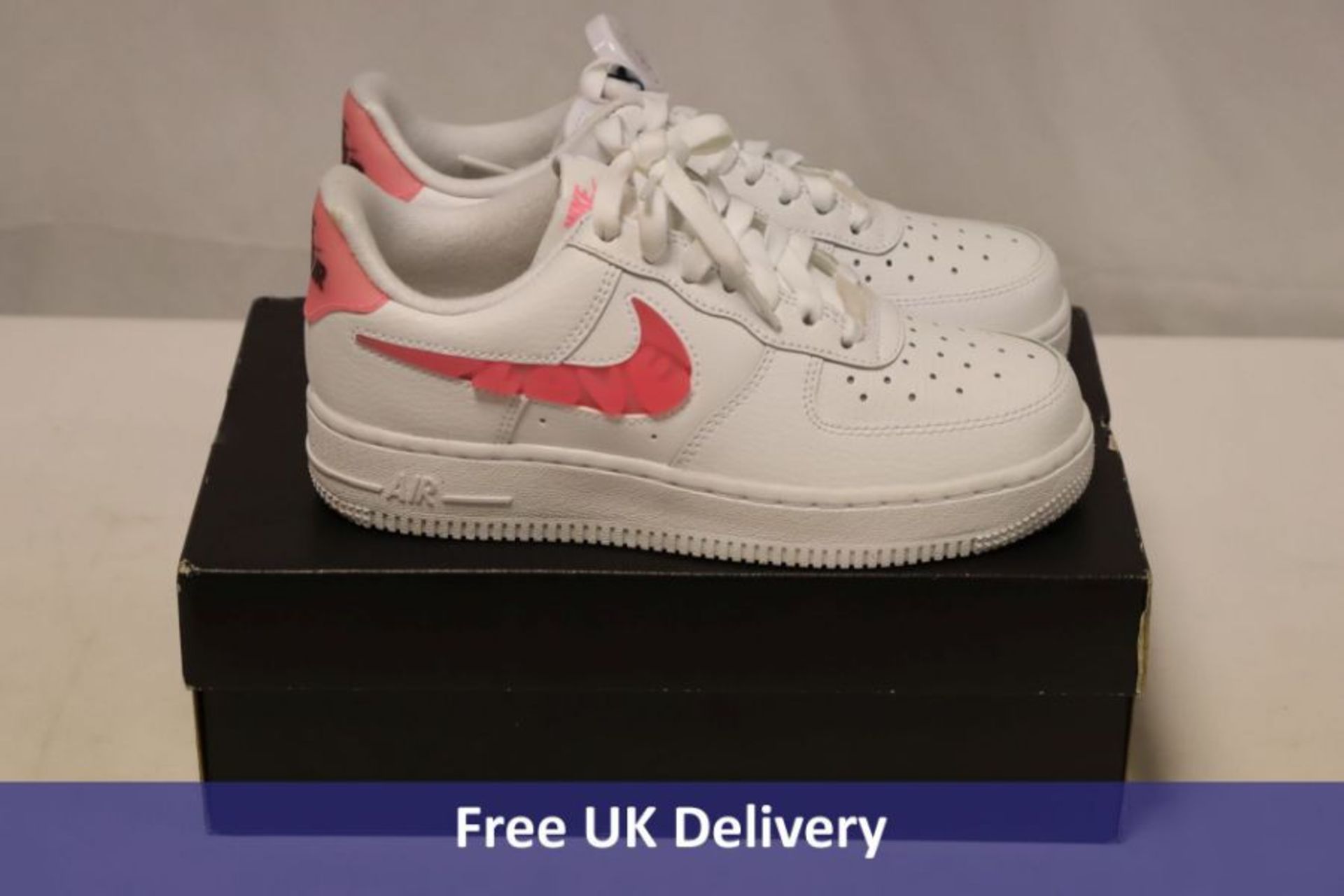 Nike Air Force 1 '07 SE Love For All Women's Trainers, White/Sunset Pulse/Black/Clear, UK 3