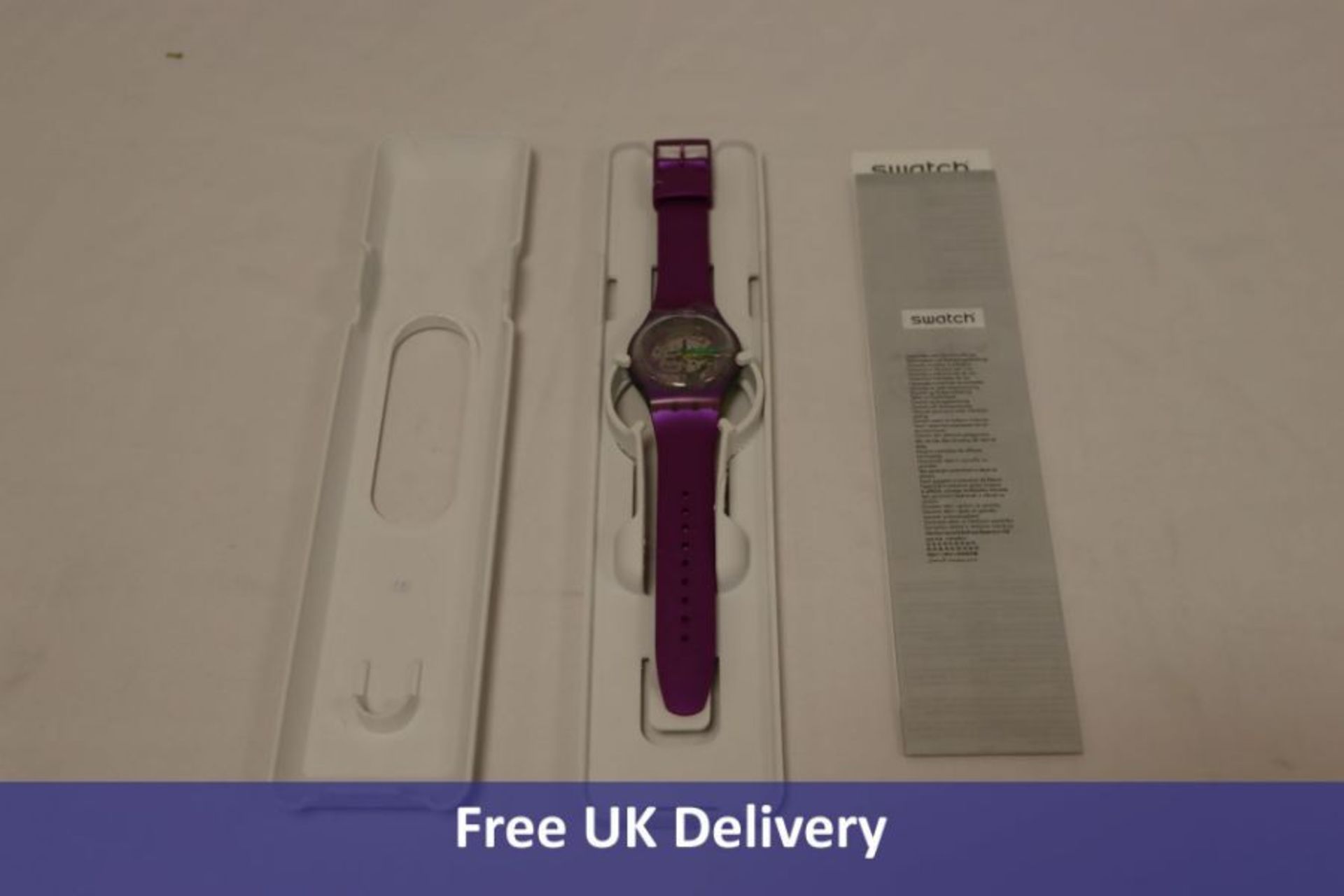 Swatch Suom115 Unisex Watch, Shimmer Purple