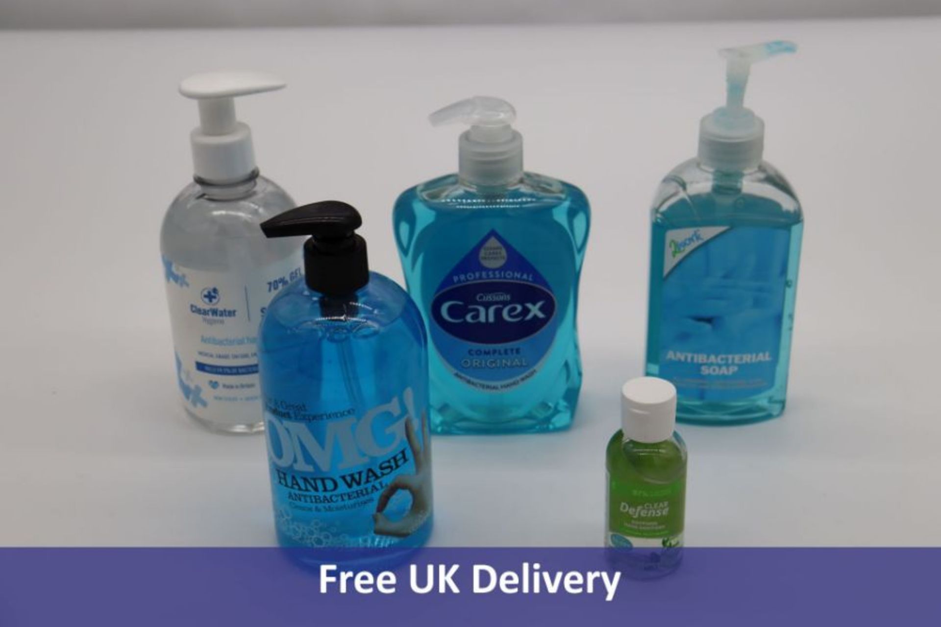 Thirty-three Hand Wash and Sanitisers to include 1x Carex Complete Original Antibacterial Hand Wash