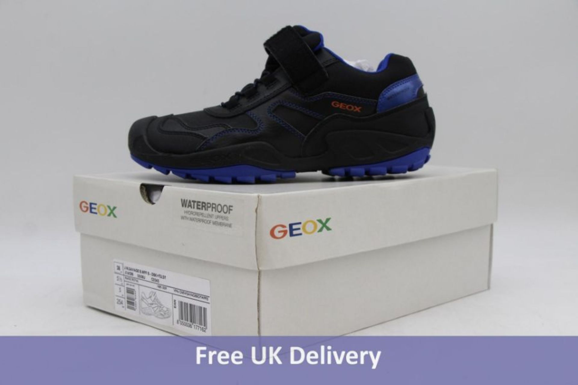 Two pairs of Geox Children's Trainers to include 1x J Briezee B Kid's Trainers, Navy/Red, UK 2.5 and - Image 2 of 2