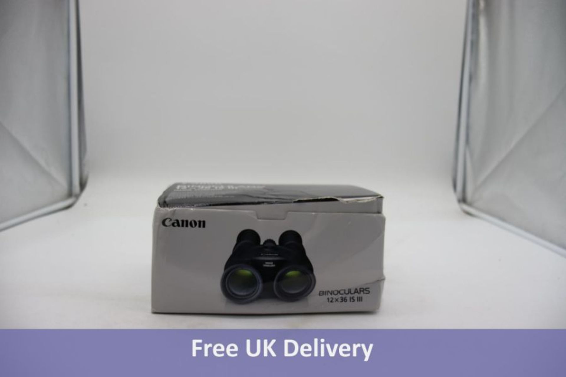 Canon 12X36 IS III Binoculars Image Stabiliser, Slight Damage to Box