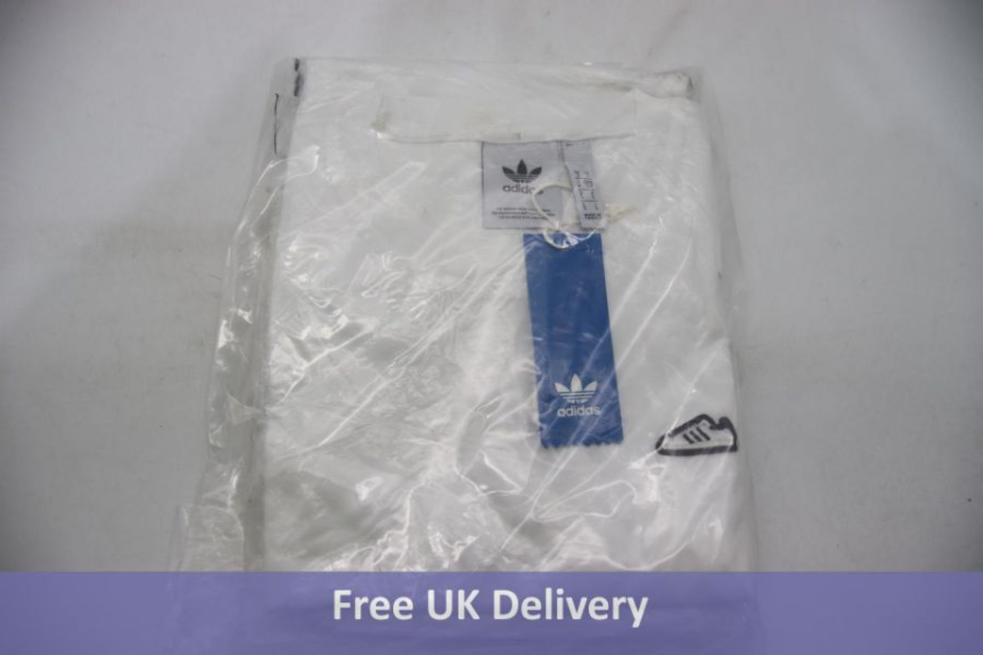 Three Adidas SST Embroidered T-Shirts, White, Size S