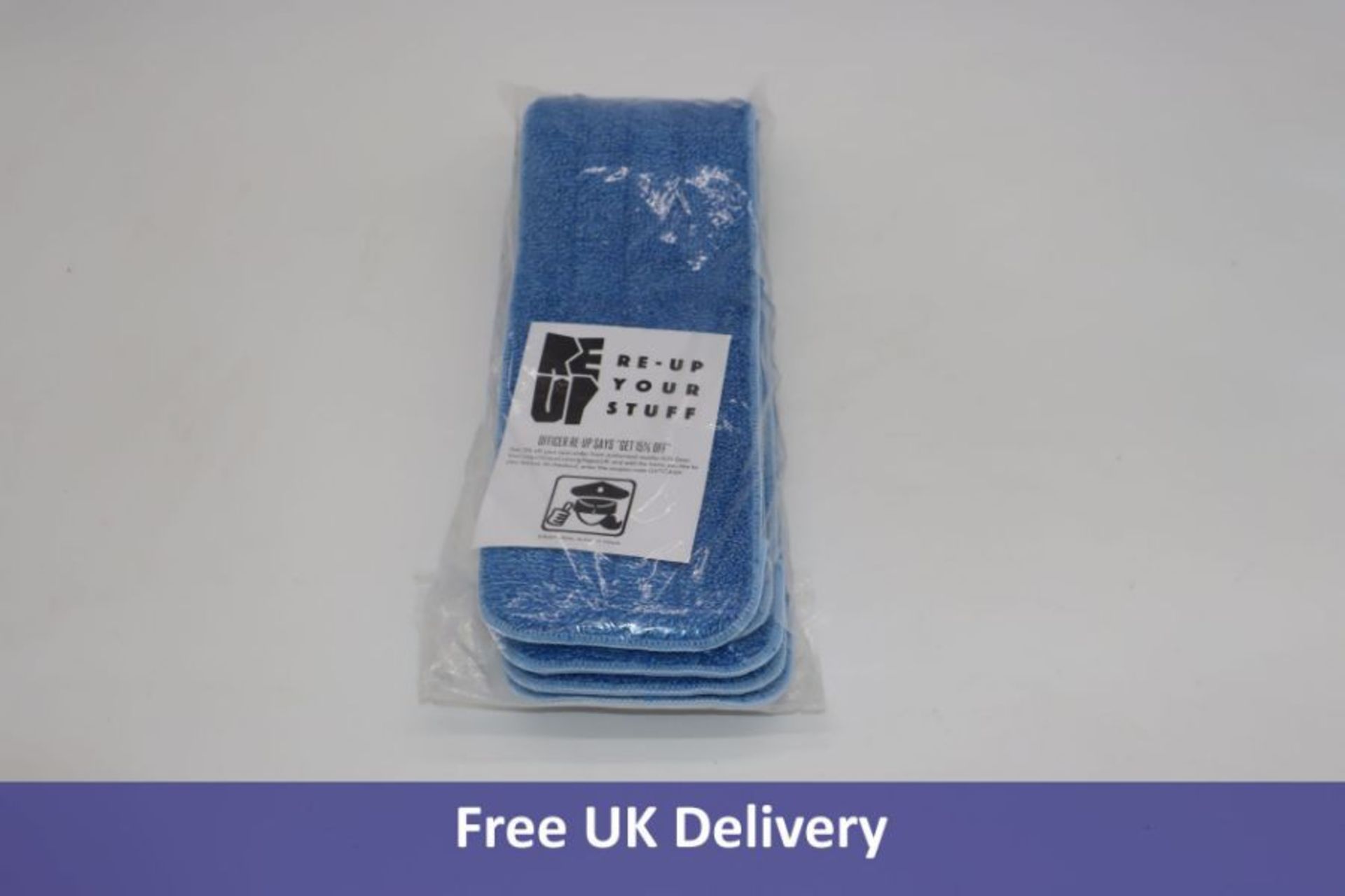 Four packs of Re-Up Microfibre Spray Mop Replacement Heads For Wet/Dry Mops, Compatible With Bona Fl