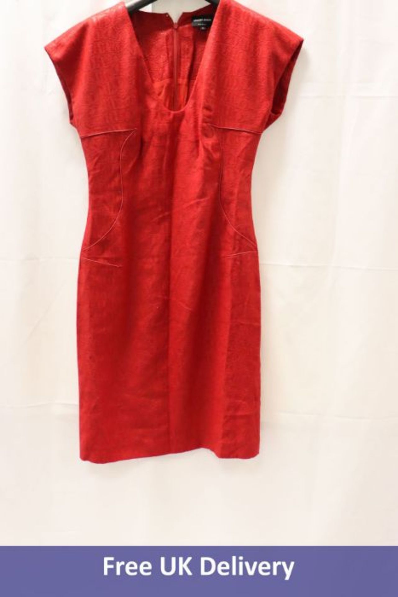 Giorgio Armani Midi Dress, Red, 12. Used, small thread pulls