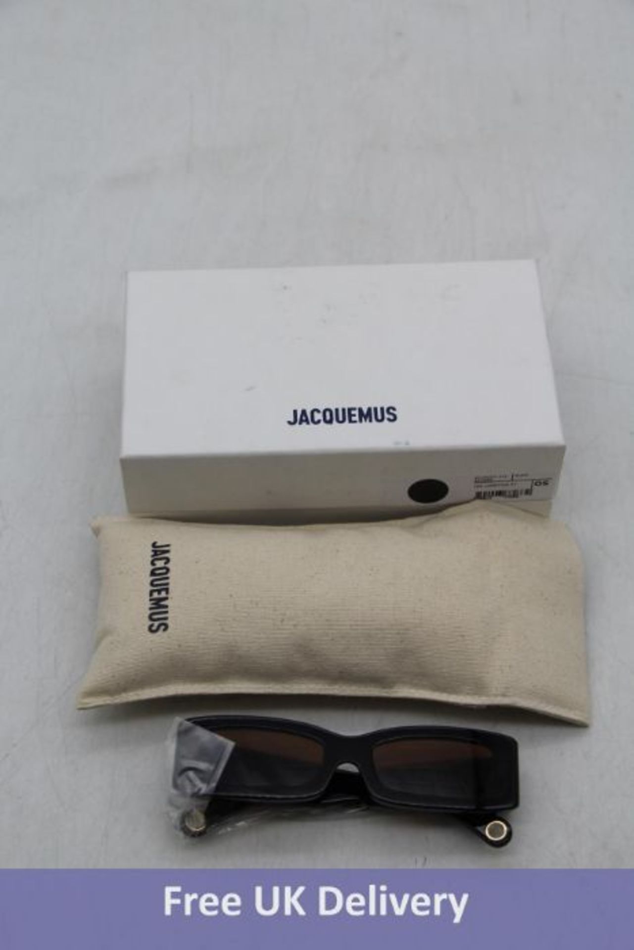Jacquemus, Les Lunettes 97 Sunglasses, Black, Brown. Marks to box
