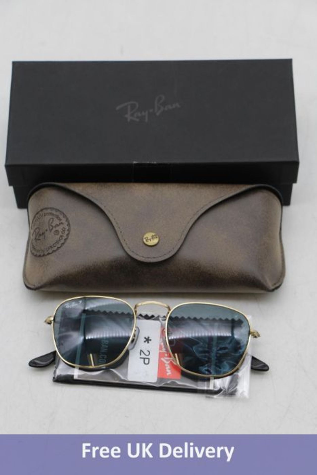 Ray-Ban 3857 Sunglasses, Gold, Green Classic. Box damaged