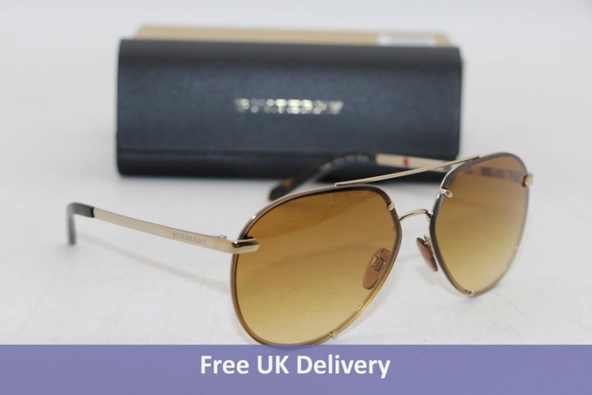 Burberry BE3099 1145/2L Sunglasses, Yellow/Gold