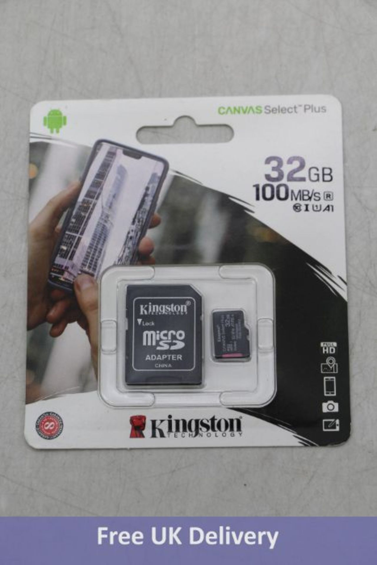 Twenty-five Kingston Canvas Select Plus 32GB Micro SD Card With Adaptor, SDCS2/32GB