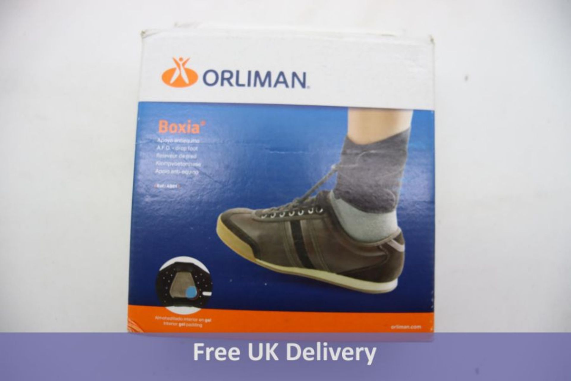 Orliman Boxia Drop Foot Ankle Brace, Size 2, Black