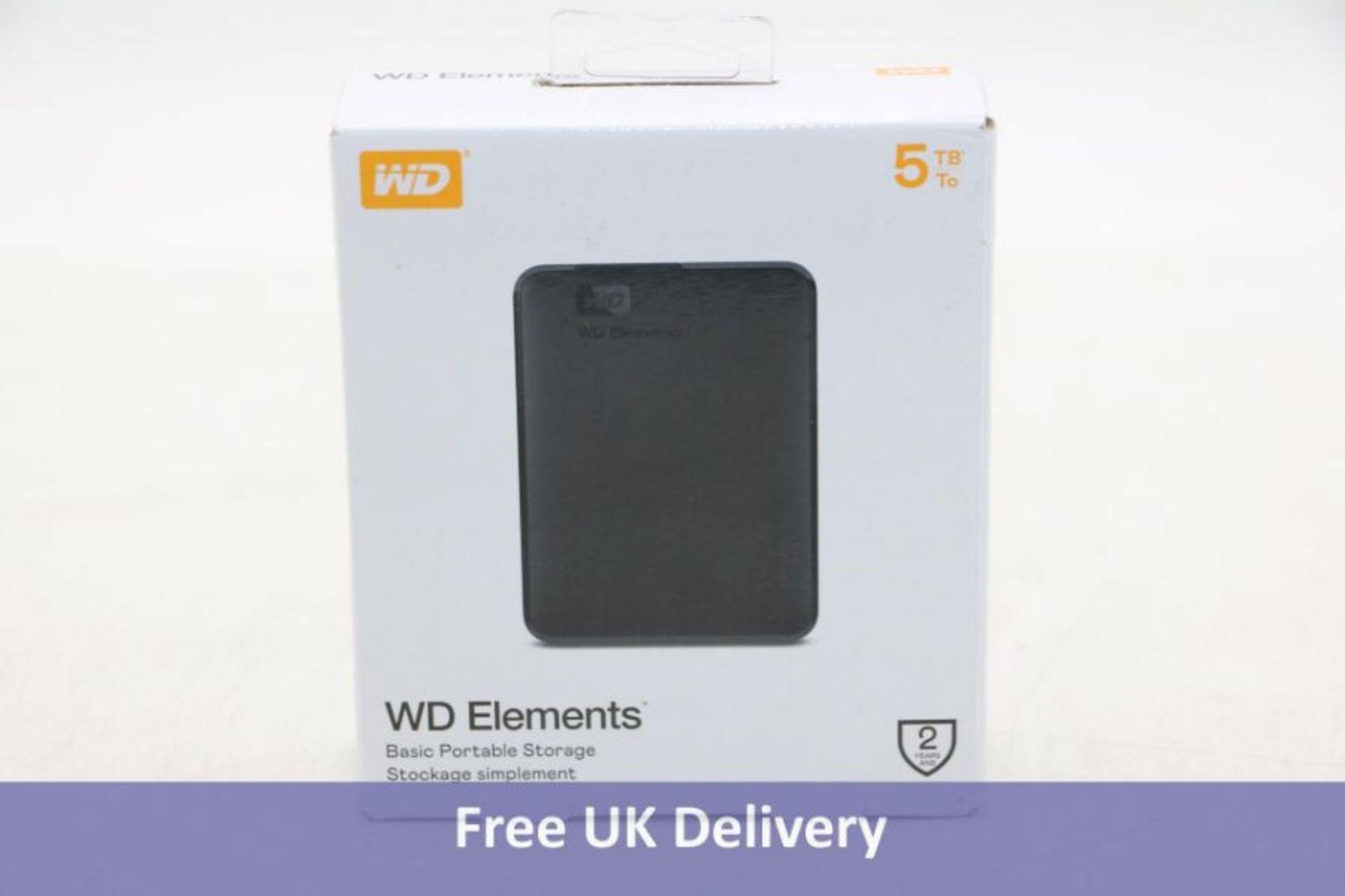 WD Elements Portable Hard Drive WDBU6Y0050BBK-WESN, 5TB