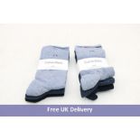 Fifteen Calvin Klein Women's Socks, One Size, Denim Melange, 3 Pairs Per Pack