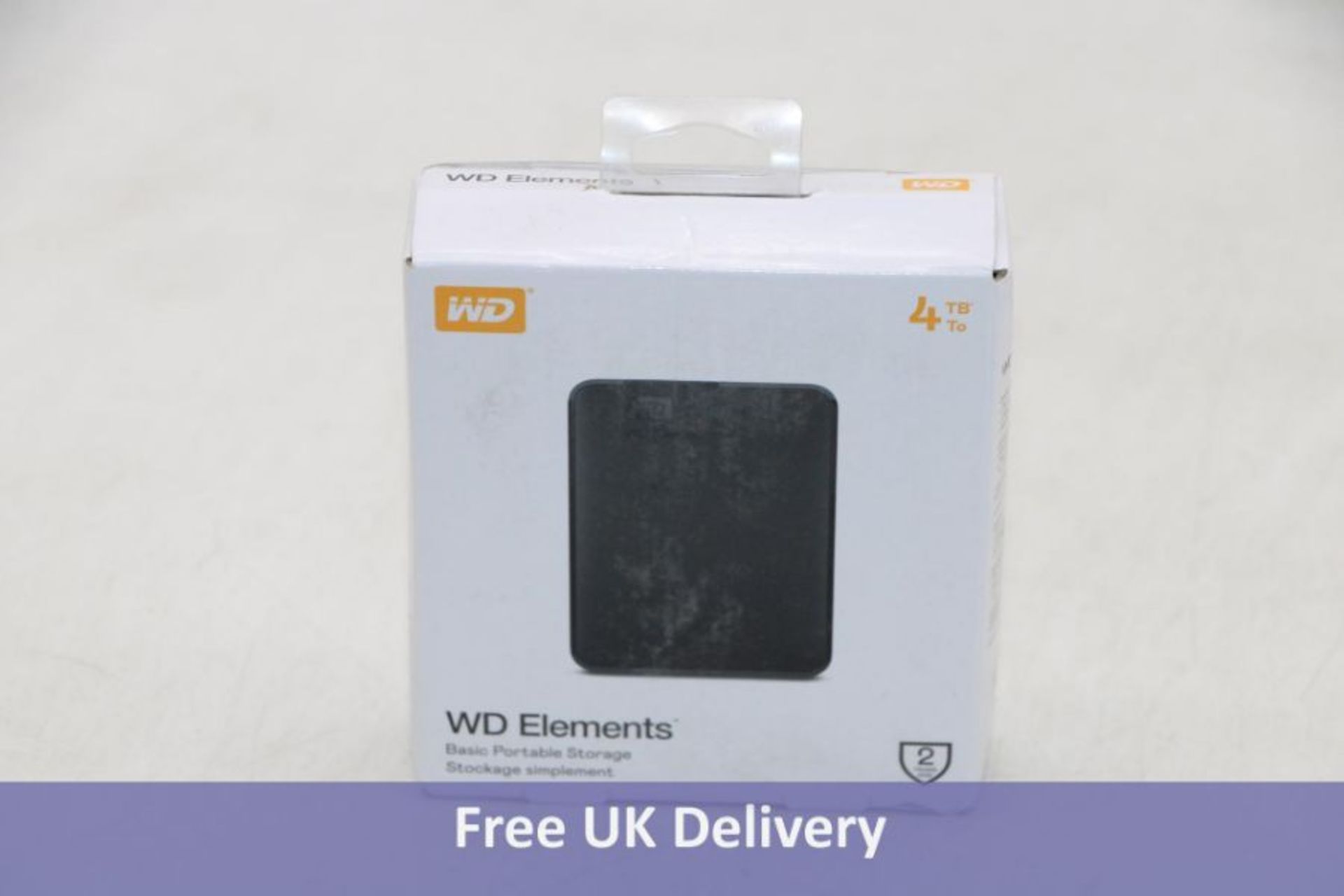 WD Elements Portable External Hard Drive, 4 TB, Black, WDBU6Y0040BBK-WESN