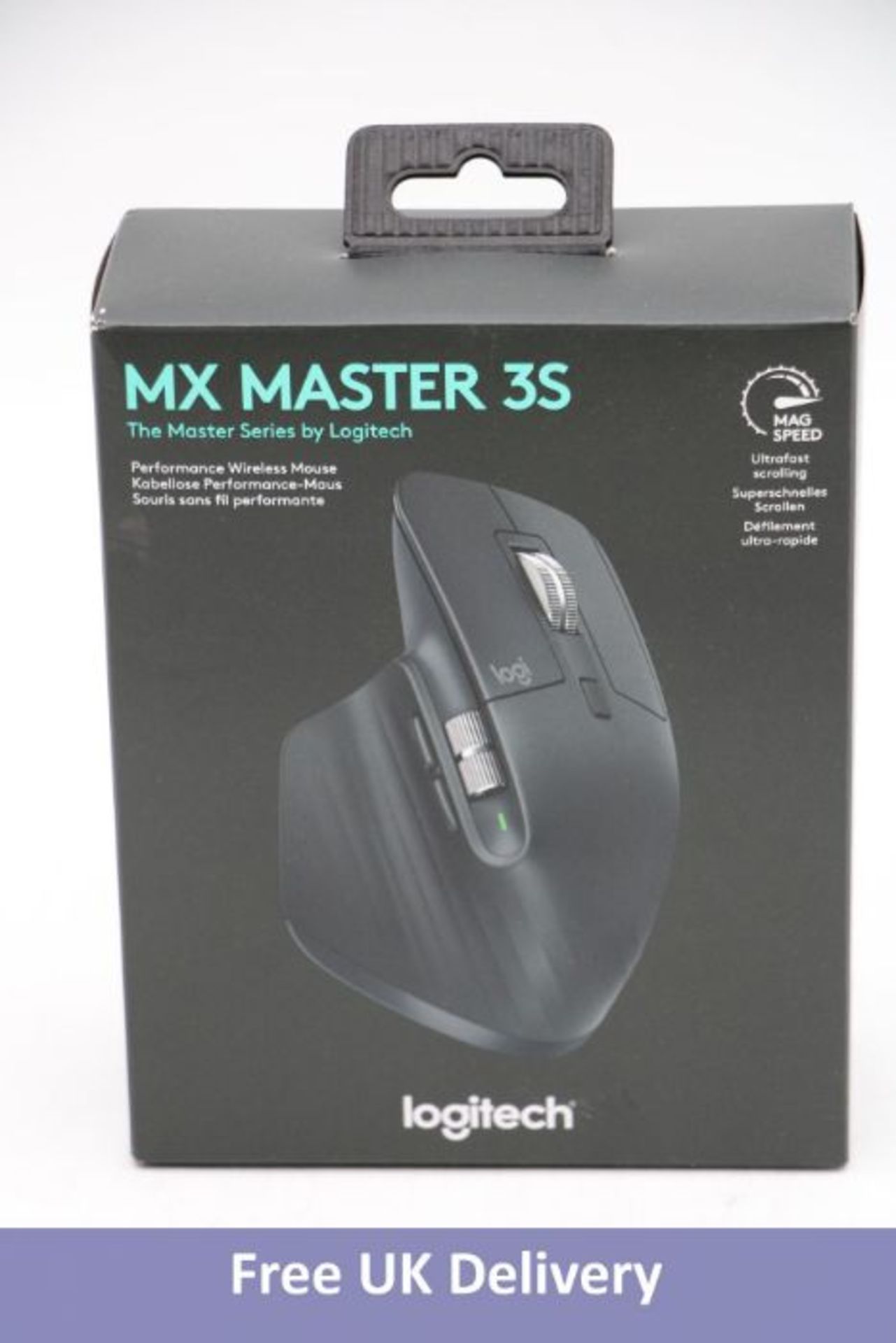 Logitech Master Series MX Master 3S, Bluetooth, 2.4 GHz Mouse, Graphite