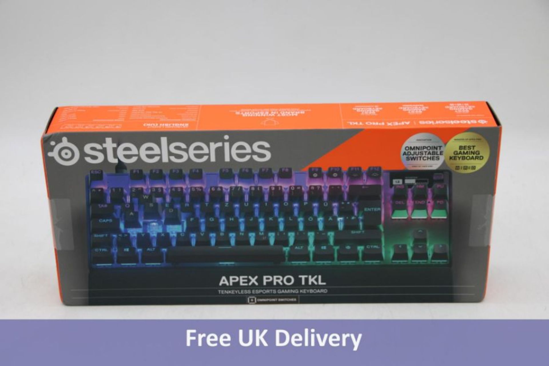 SteelSeries Apex Pro TKL 2023 Gaming Keyboard, Black. Geographic region not known