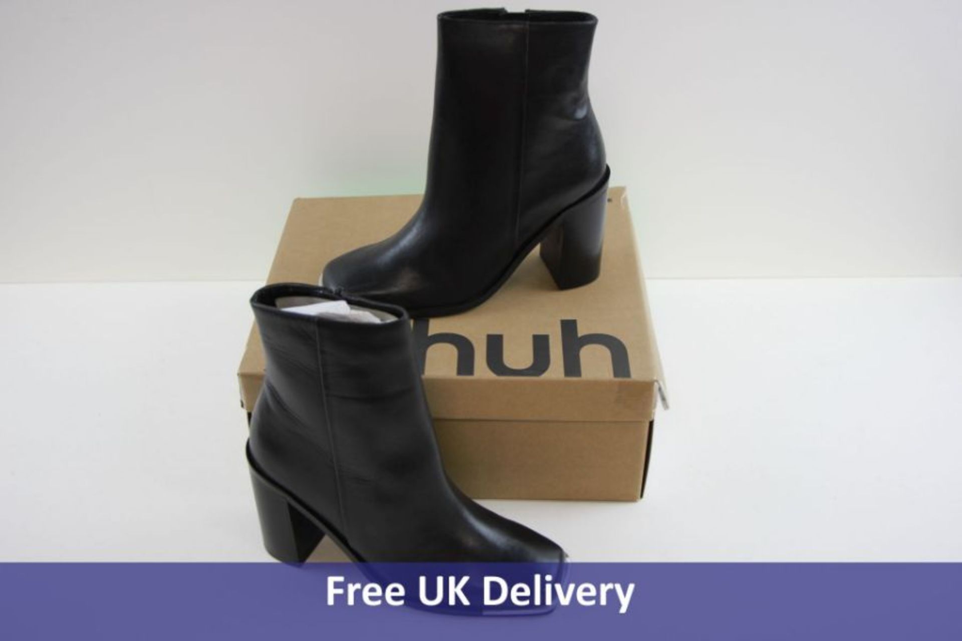 Schuh Women's Byron Leather Square toe Boots, Black, UK 4