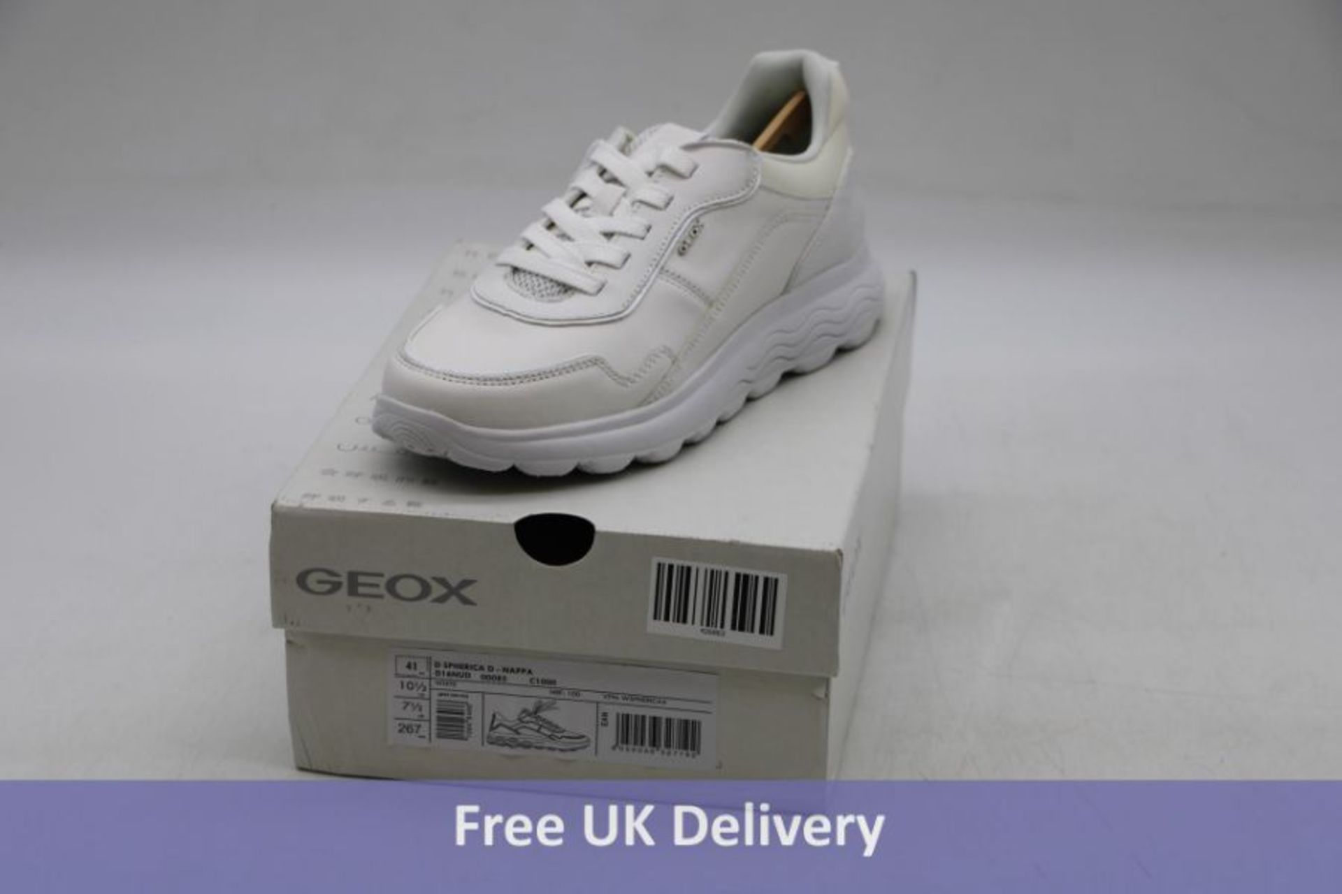 Geox D Spherica Women's Trainers, White, UK 7.5