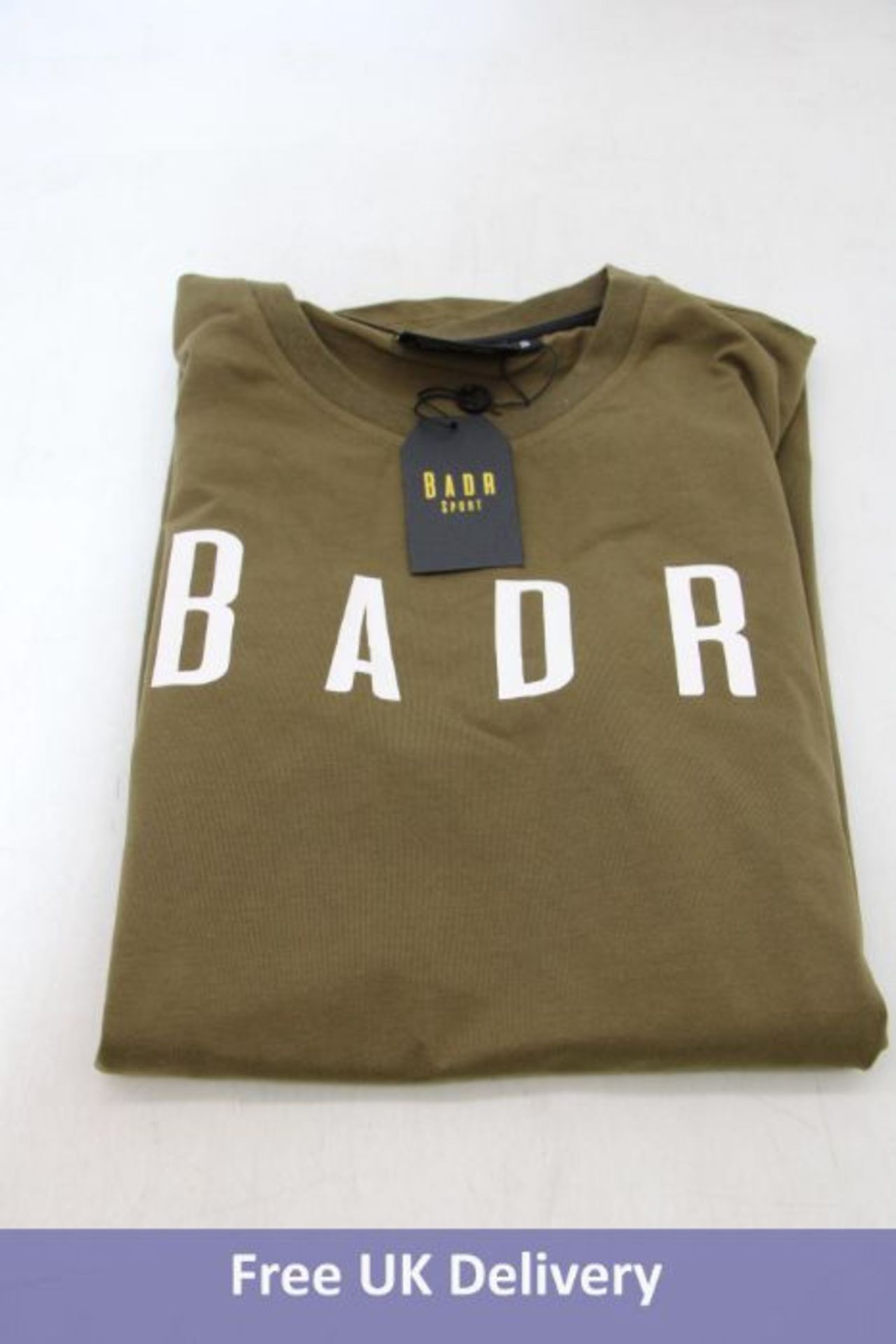 Two BADR Sport Men's Long Sleeved T-Shirts, Khaki, 1x Small and 1x X-Large