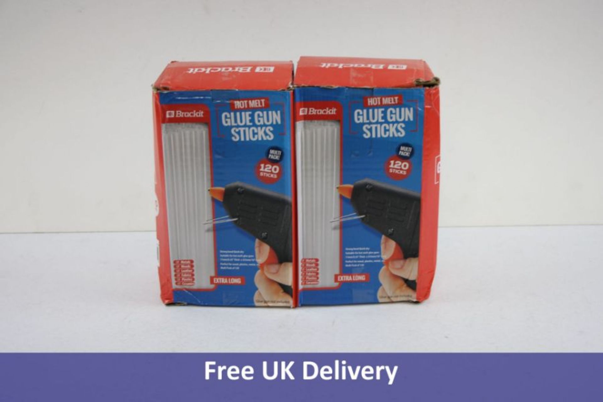 Four Extra Long Hot Glue Sticks, Gun Refill Pack 120pcs, 11mm X 255mm For Use on Larger Hot Melt Cr