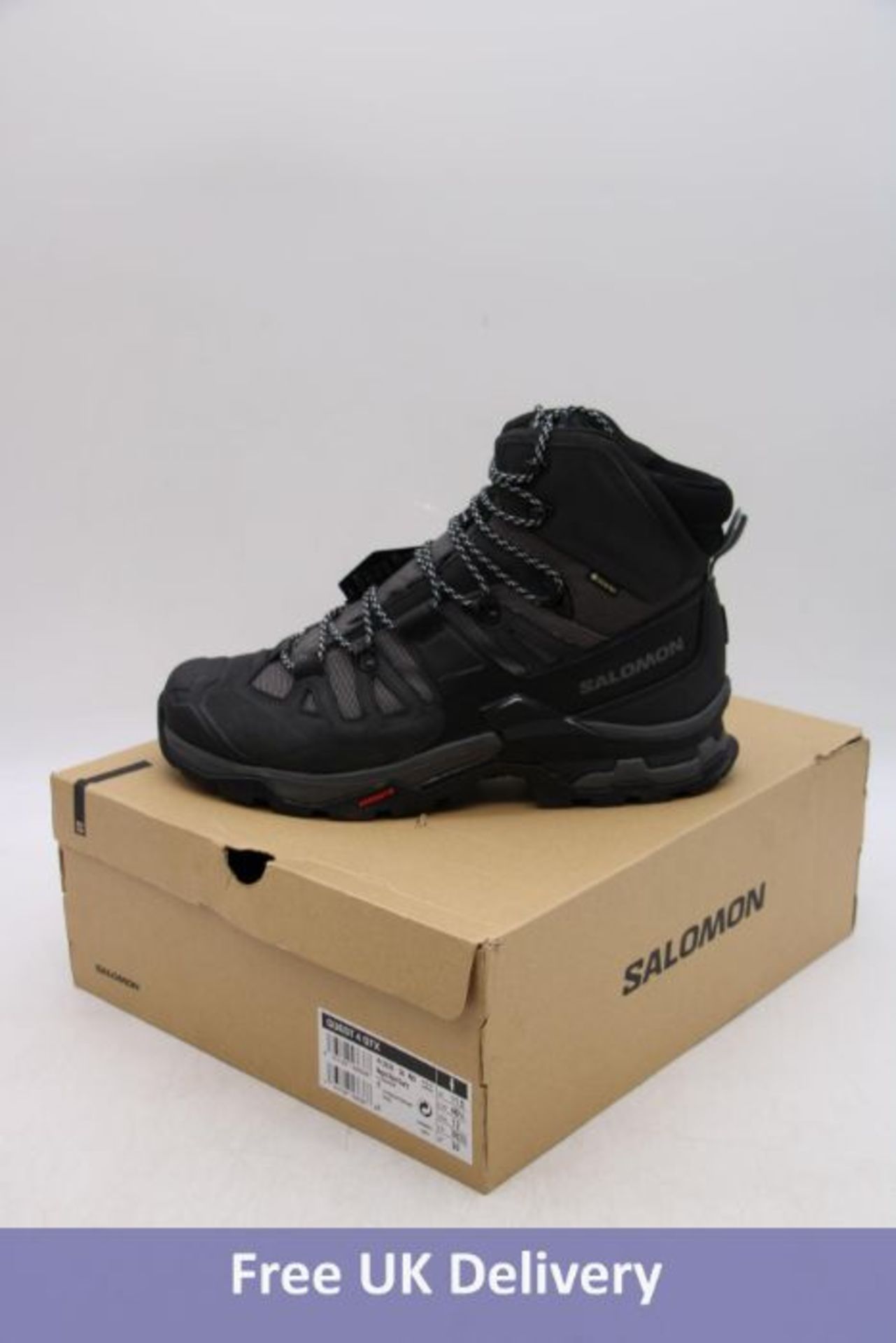 Salomon Men's Quest 4 GTX Hiking Boots, Black, UK 11.5. Box damaged
