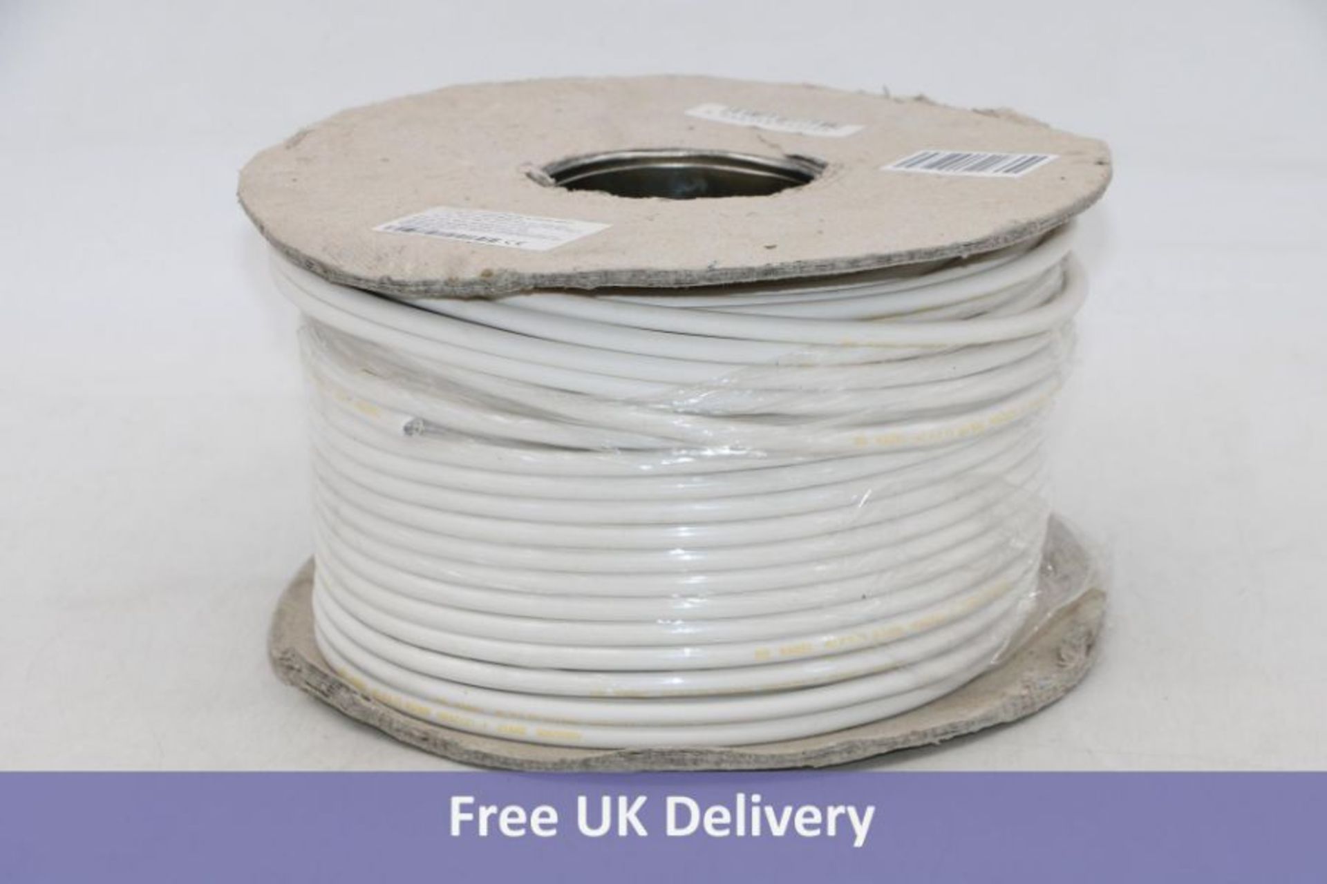 Ethernet 100m Network Solid Copper Cable Reel, White