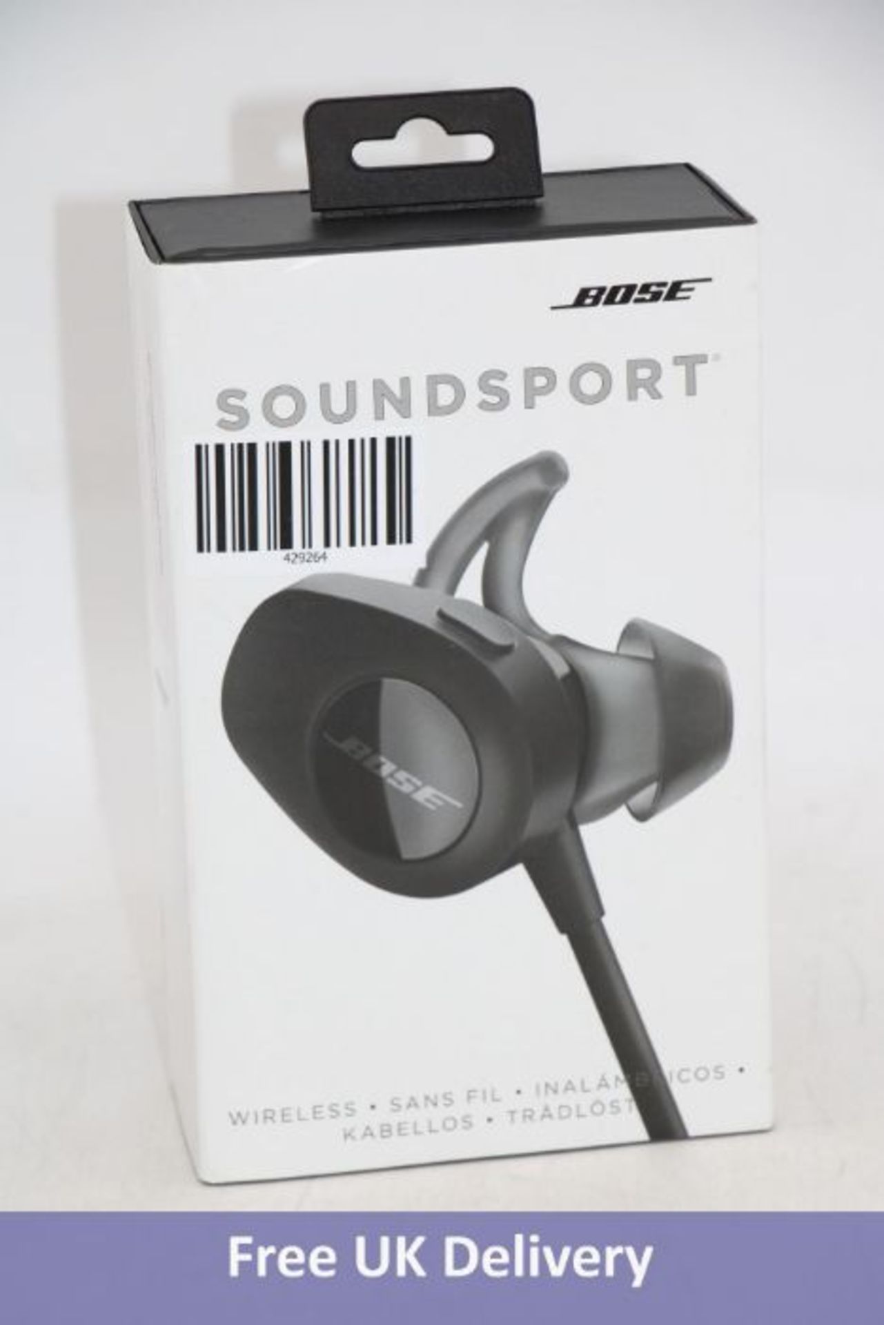 Bose SoundSport Wireless Headphones, Black. Used, Not Tested