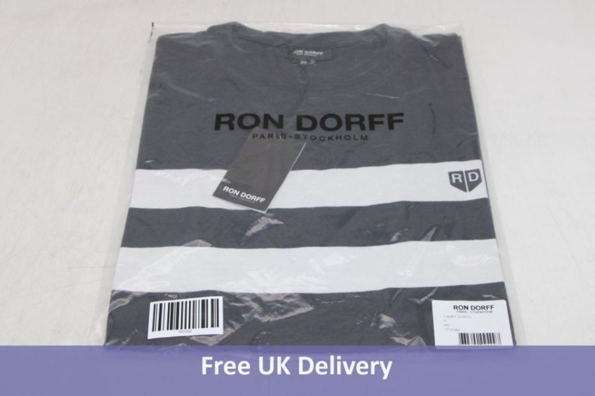 Ron Dorff Men's Stripes T-Shirt, Navy/White, Size XS