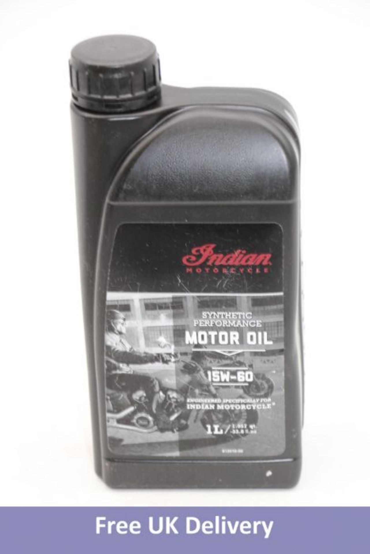 Six 1-Litre Bottles of Indian Motorcycle Synthetic Performance Motor Oil, 15W-60