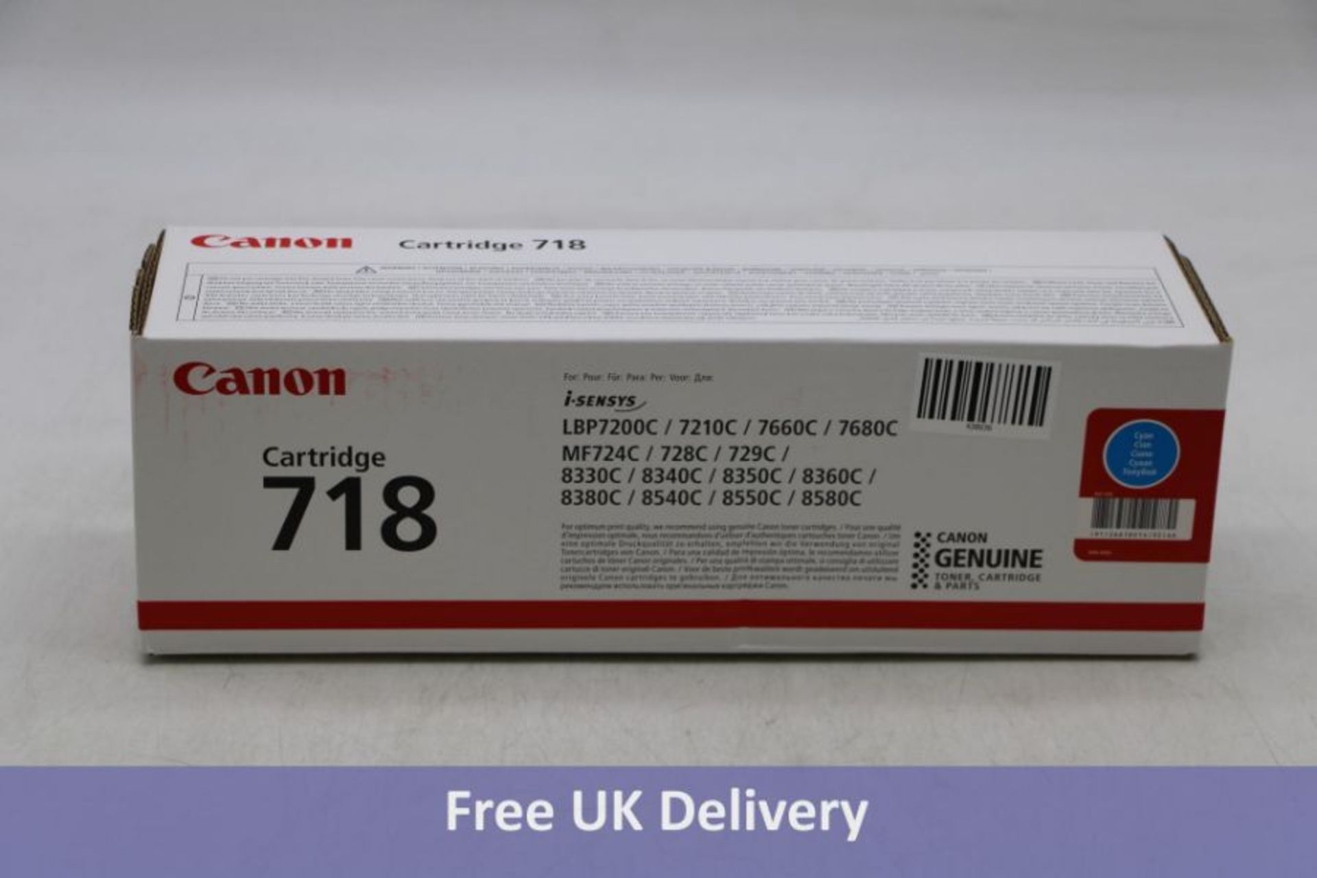 Canon 718 Toner Cartridge, Cyan