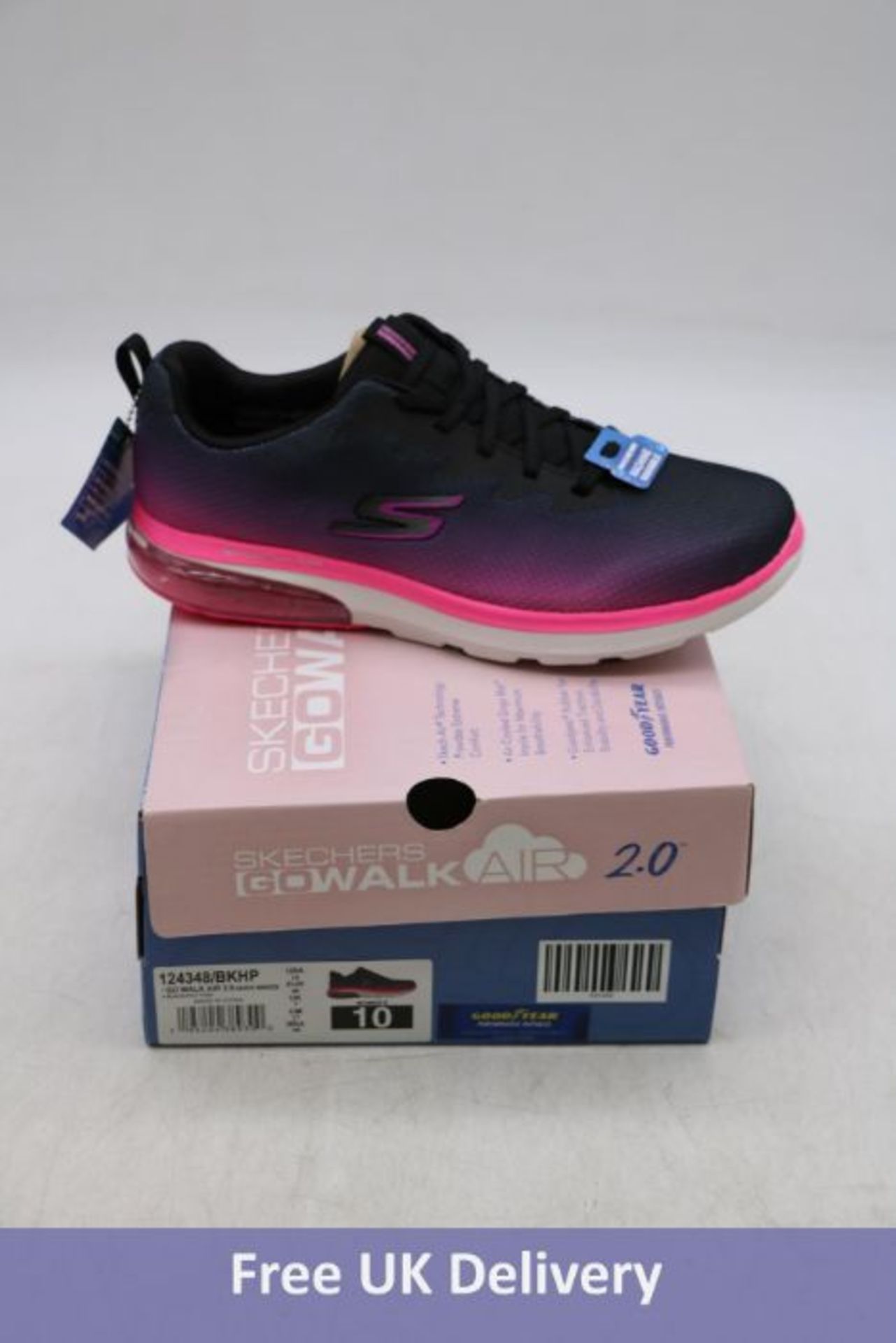 Skechers Women's GoWalk Air 2.0 Quick Breeze Walking Shoes, Black/Pink, UK 7
