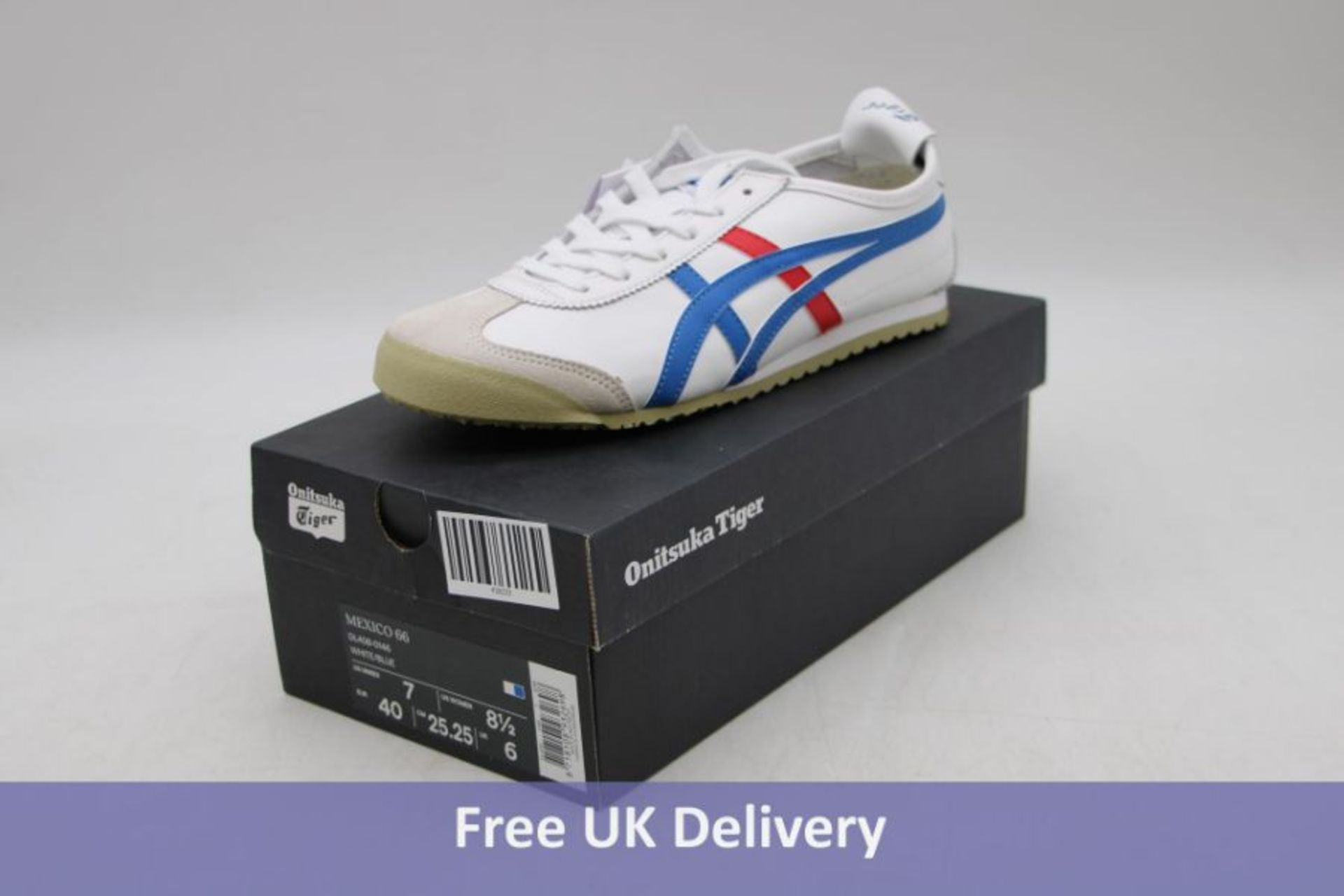 Onitsuka Tiger Women's Mexico 66 Trainers, White/Blue, UK 6