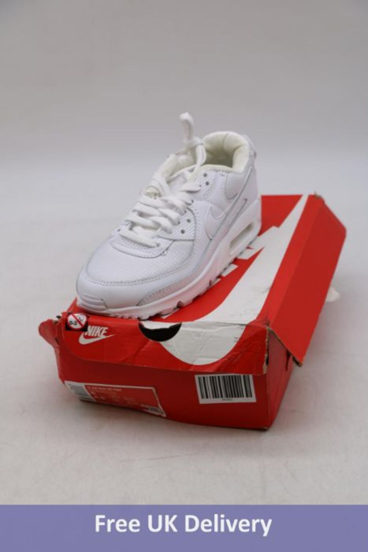 Nike Women's Air Max 90 PRM Trainers, White, UK 3.5. Box damaged