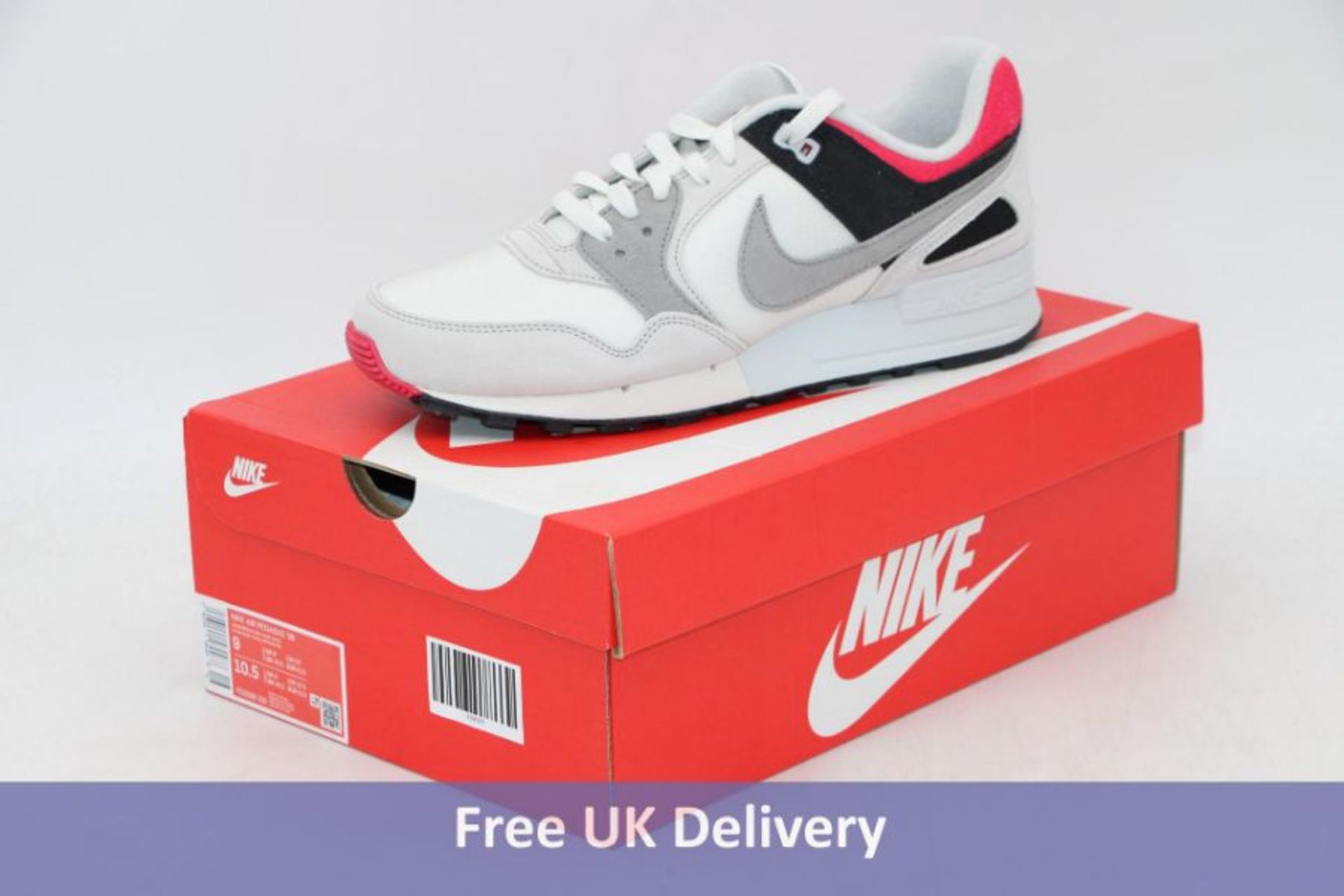 Nike Air Men's Pegasus '89 Trainers, Grey/Coral, UK 8.5