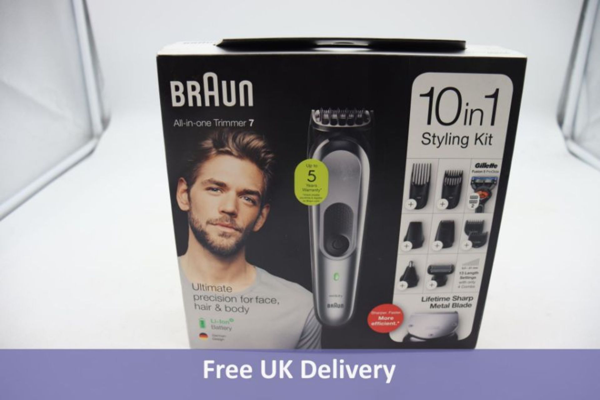 Braun All-in-one Trimmer 7 MGK7221, 10-in-1 Beard Trimmer