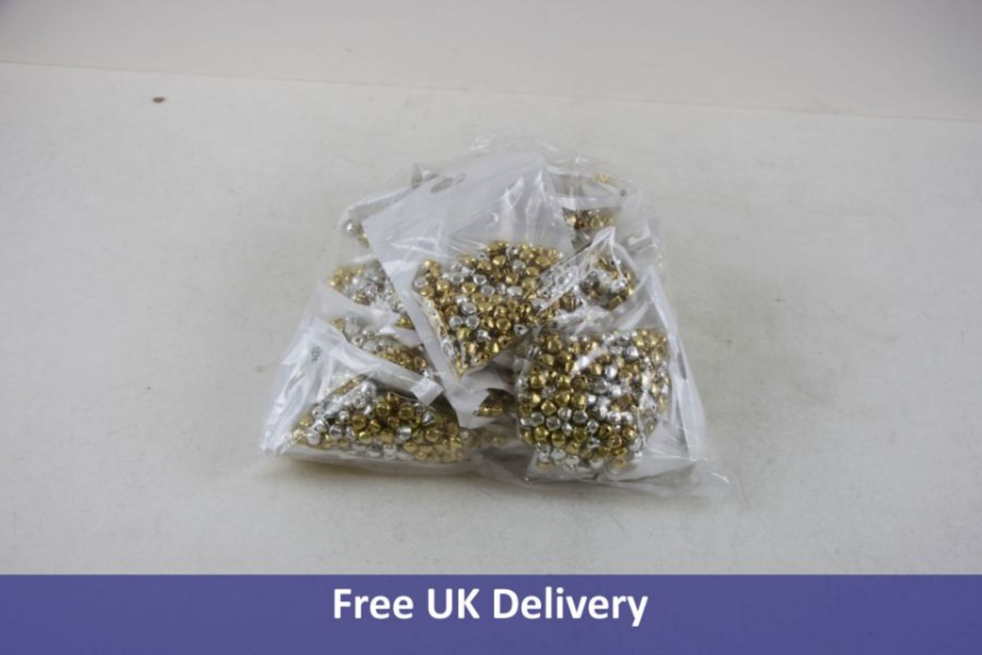 Nineteen Packs of Jingle Bells, 200 in Each, Gold and Silver