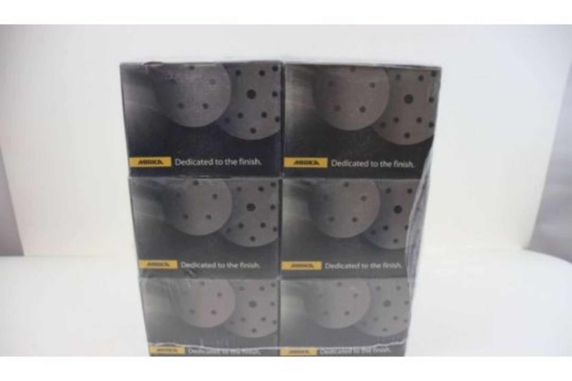 Six Boxes of 100 Mirka Basecut Velcr 17 Hole Sanding Discs 6 inch 150mm P120 Grit - Image 3 of 3