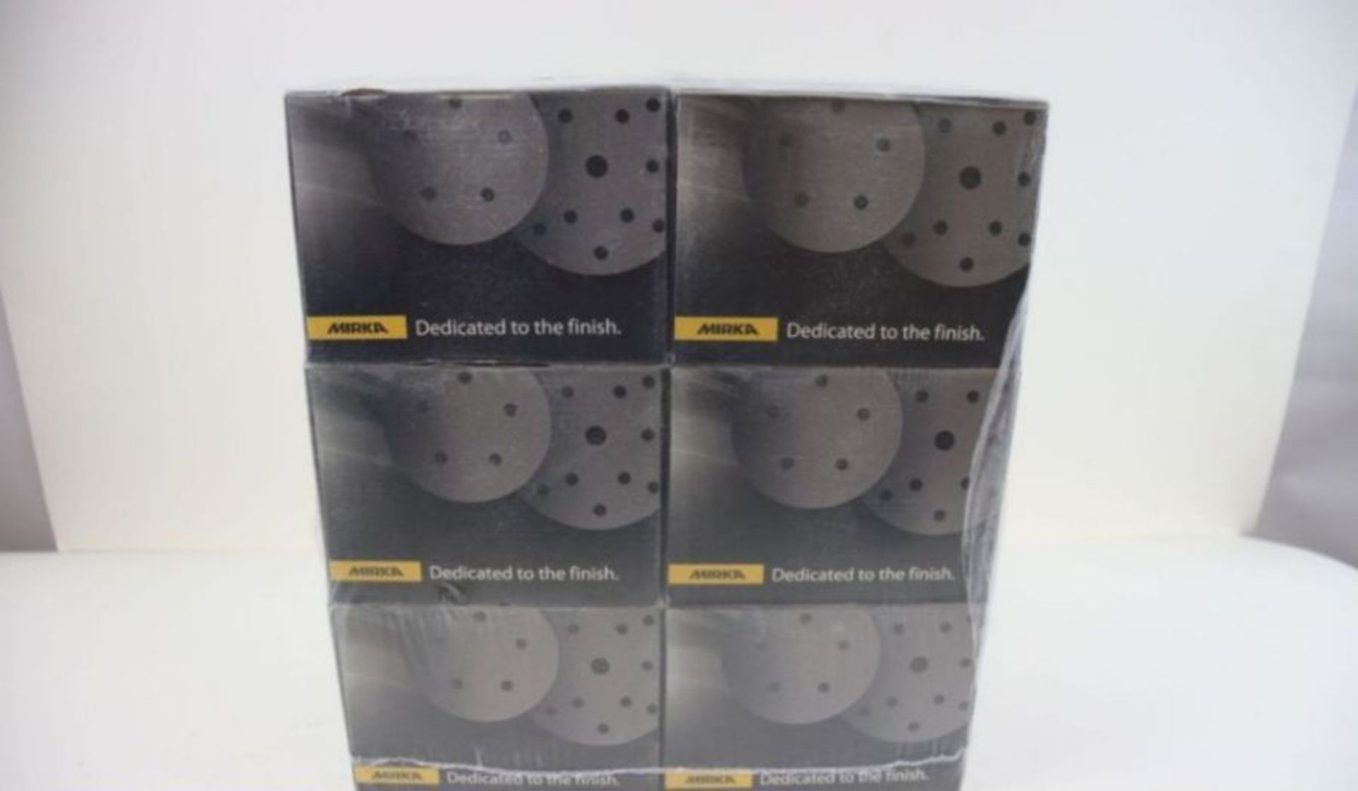 Six Boxes of 100 Mirka Basecut Velcr 17 Hole Sanding Discs 6 inch 150mm P120 Grit - Image 2 of 3