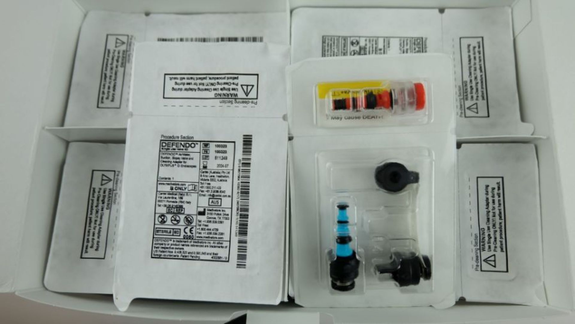 Fifty Defendo Single Use Valve Kit, 100323, Exp 07/2024.