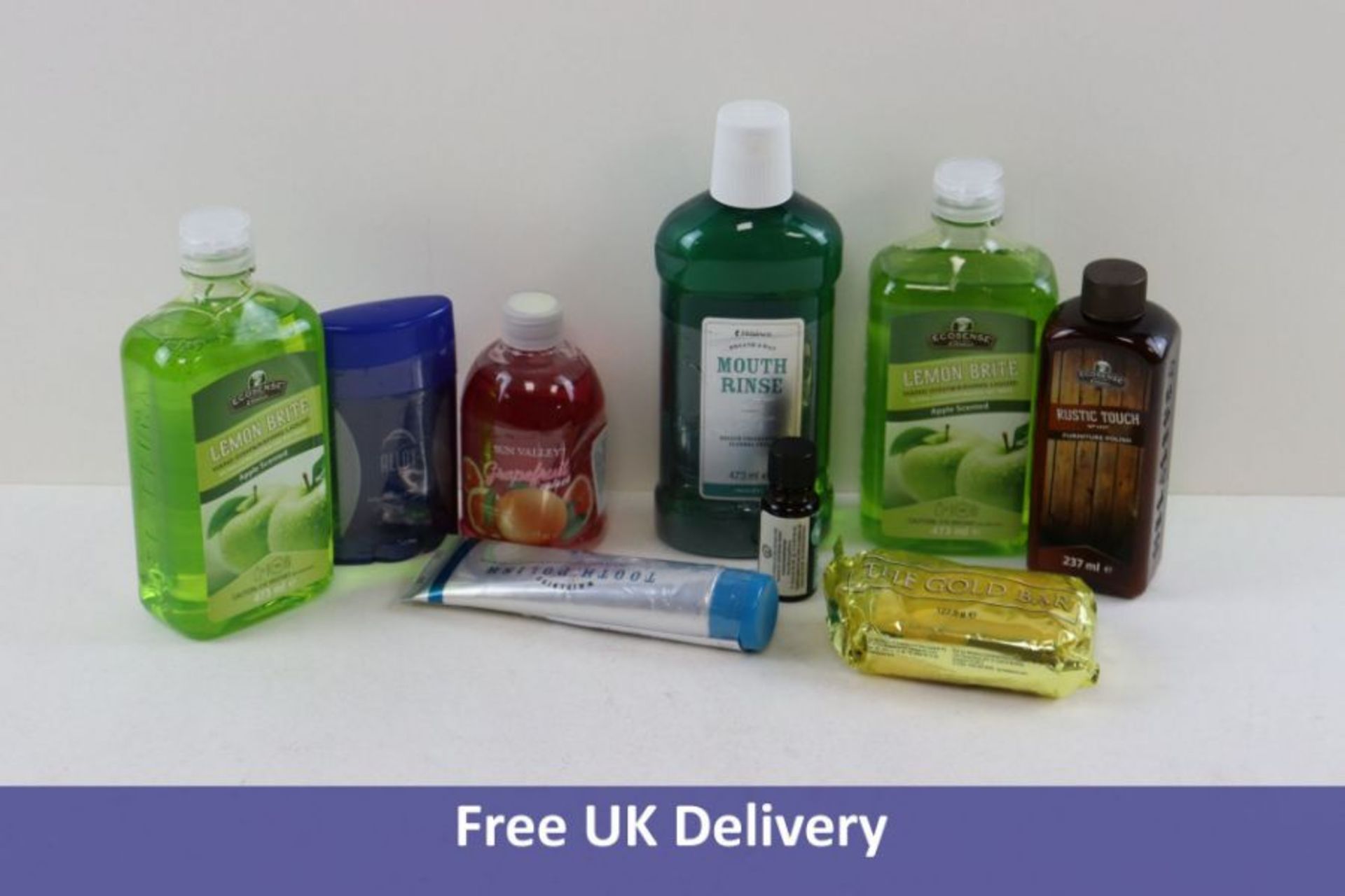 Nine Items of melaleuca Products to Include 2x Ecosense Lemon Brite Dishwashing Liquid, 1x Mouth Rin