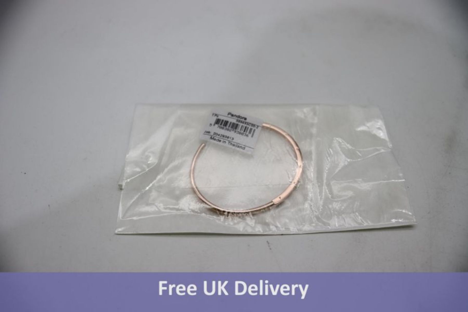 Pandora Women's Signature ID Bracelet, Rose Gold, 589493C00-3, Size Average