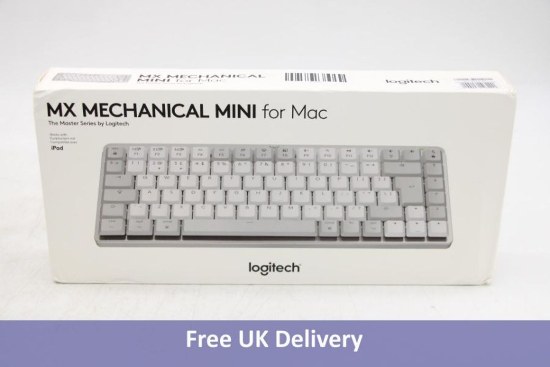 Logitech MX Mechanical Mini Tactile Quiet Wireless Keyboard for Mac, Pale Grey