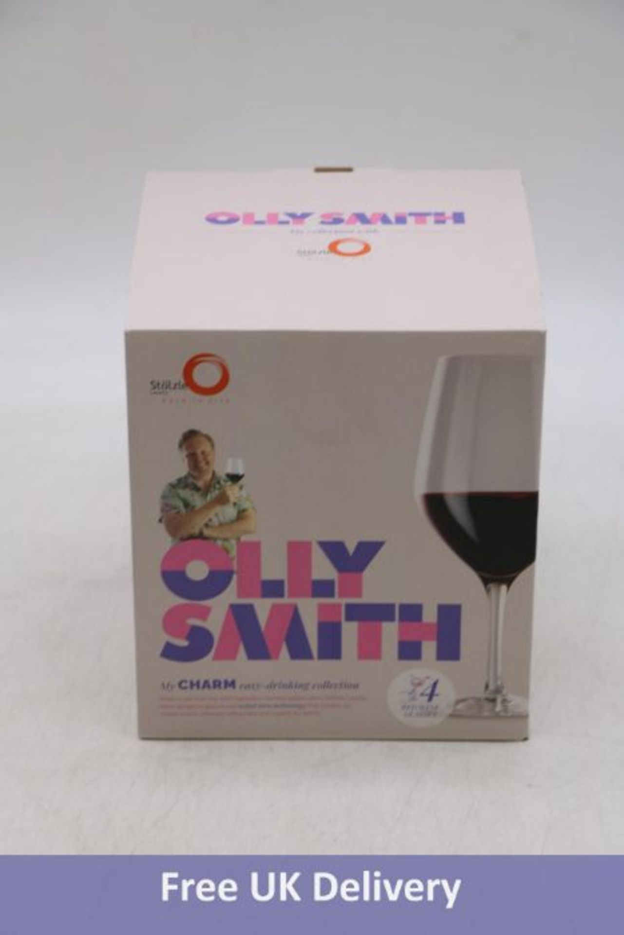 Eight Stolze Olly Smith My Charm Four Glasses, White Wine, and Four, Red Wine