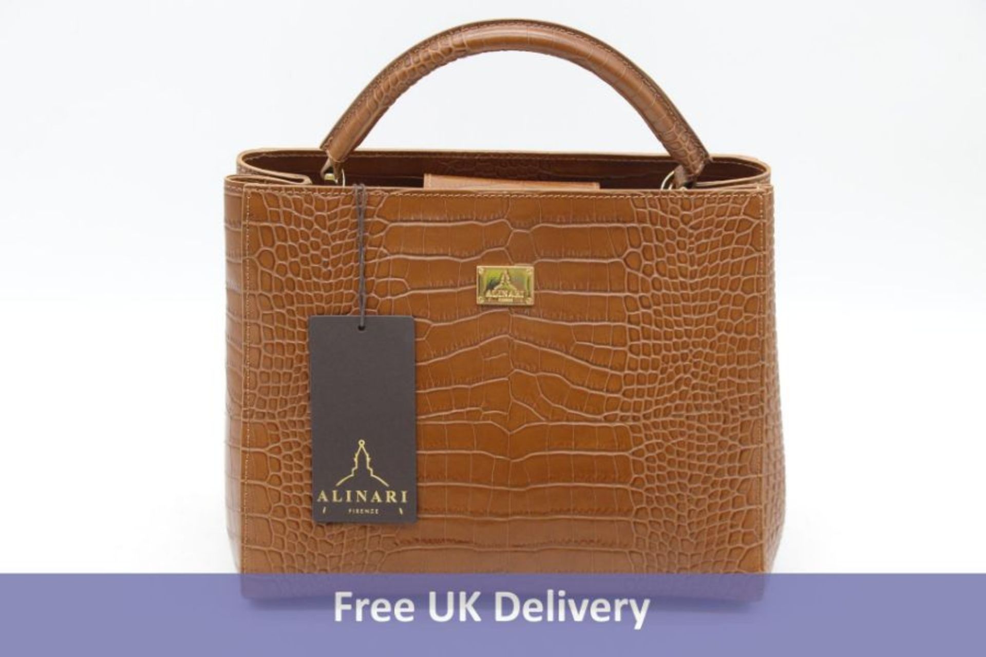 Alinari Women's Navona Handbag, Crocco Camel