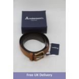 Anderson's Men's Belt, Brown Leather, 3.5cm, Size 90