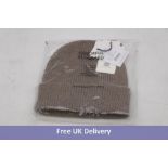 Two Coloful Standard Merino Wool Beanies, Warm Taupe, Size OS