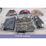 Eight M&Co Winter Wear Items to include 3x Woolly Hats, 1 Size, 1x Blue, 1x Leopard Print And Camel,