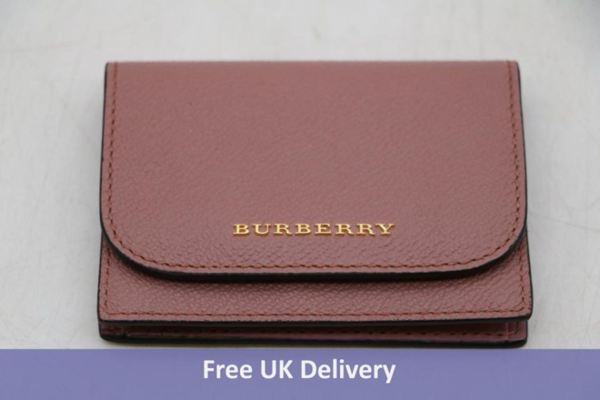 Burberry Grainy Leather Card Case Small Wallet, Duty Pink with Dust Bag, Some marks