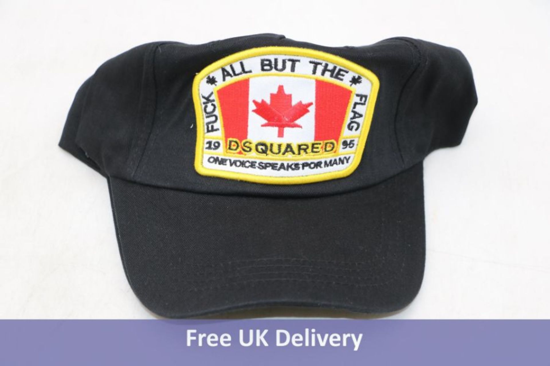 DSquared Men's All But The Flag Military Cap, Black One Size