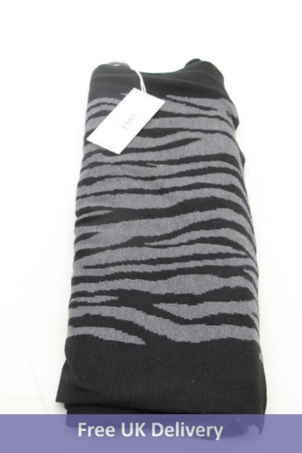 Varley VAR00470 Women's Zebra Print Scarf, Black/Grey, One Size