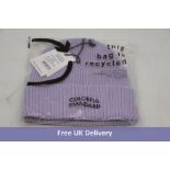 Two Coloful Standard Merino Wool Beanies, Soft Lavender, Size OS