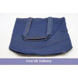 Twenty-five Denim Plain Shopping Bags, Dark Blue